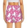 thumbnail image 4 of Uemuo Cute Poodle Dog Pattern Women's Athletic Shorts High Waisted Running Shorts with Liner Pockets Gym Elastic Workout Shorts-Large, 4 of 9