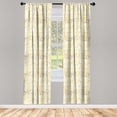 thumbnail image 3 of Ambesonne Contemporary Curtains, Abstract Exotic, Pair of 28"x84", Yellow and White, 3 of 5