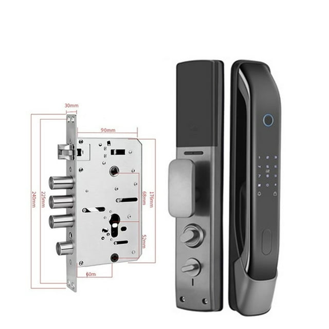Door Lock, Digital Password Electronic Locks APP Remote Control Unlock Automatic Fingerprint Smart Door Lock With Camera ,Easy to Install