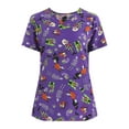thumbnail image 5 of Beetlejuice Women's Graphic Scrub Top, Sizes S-3XL, 5 of 5