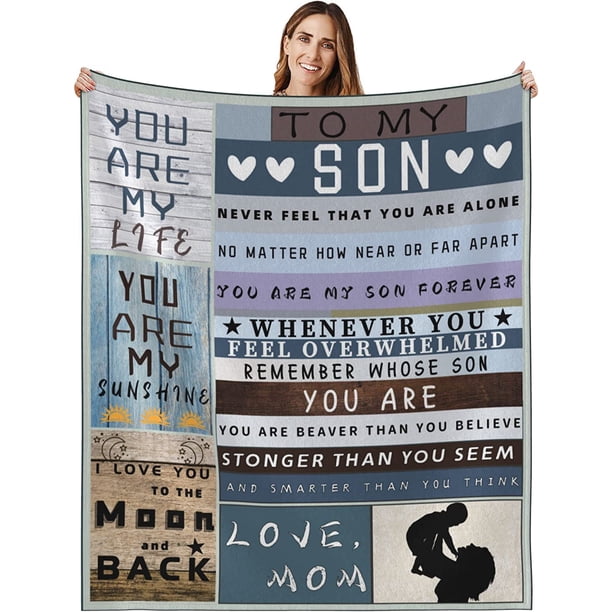 LHSHID Throws Blankets to My Mom Sofa Flannel Blanket Mother Gifts Birthday Gifts for Mom Blanket with Loving Mother Mom Gift Blankets from Daughter Son 60x80in