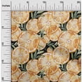 thumbnail image 2 of oneOone Rayon Orange Fabric Leaves & Lemon Craft Projects Decor Fabric Printed By The Yard 56 Inch Wide, 2 of 5