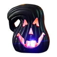 thumbnail image 2 of PATLOLLAV Halloween Creative Pumpkin Lantern Ornament,LED Pumpkin Lantern,Funny Halloweeen Pumpkin Handheld Light,Halloween Pumpkin Jack Light Up Pumpkin,3 Button Batteries to Power,Black, 2 of 5