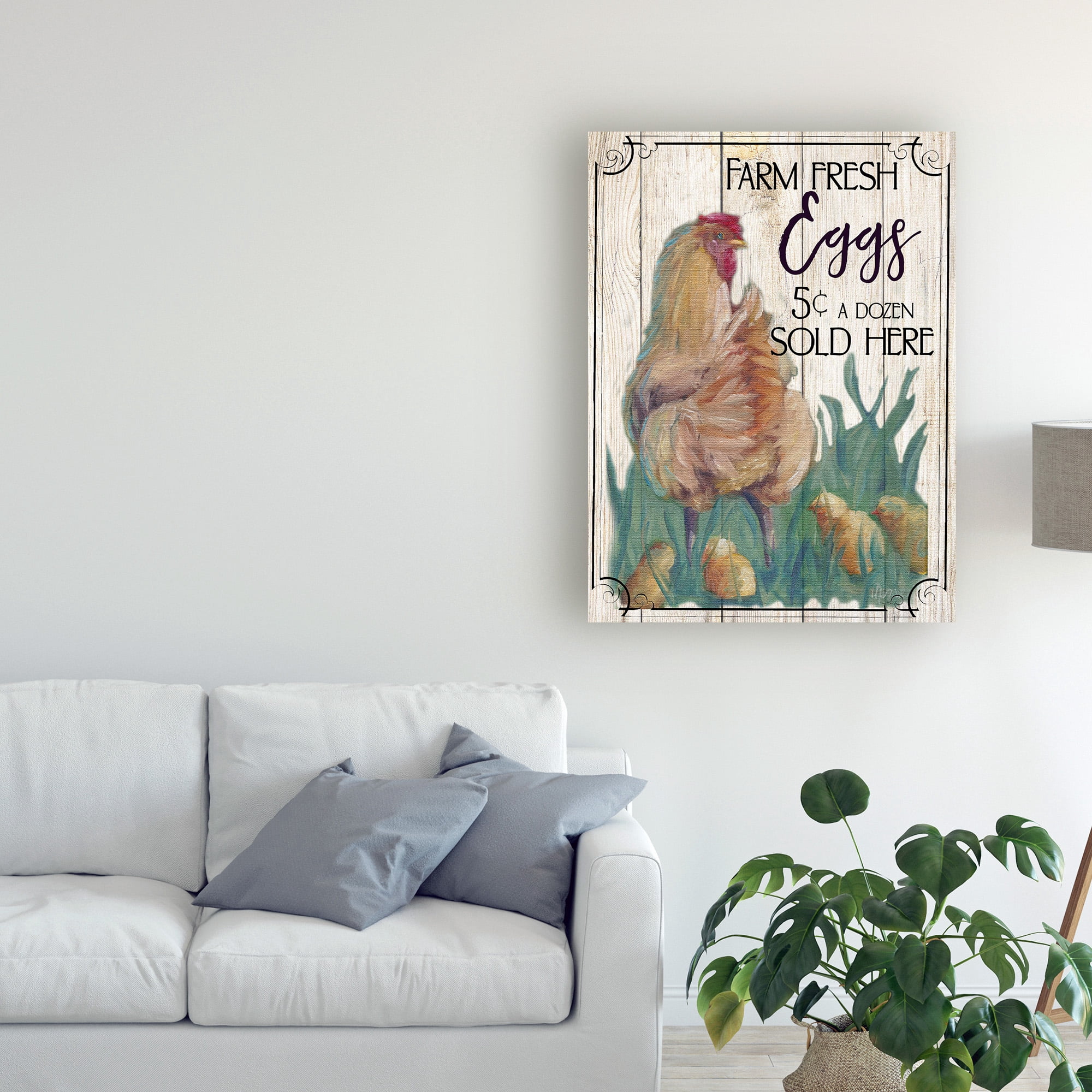 Trademark Fine Art 'Eggs And Chicken' Canvas Art by Marnie Bourque