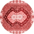 thumbnail image 1 of Ahgly Company Indoor Round Abstract Red Modern Area Rugs, 8' Round, 1 of 4