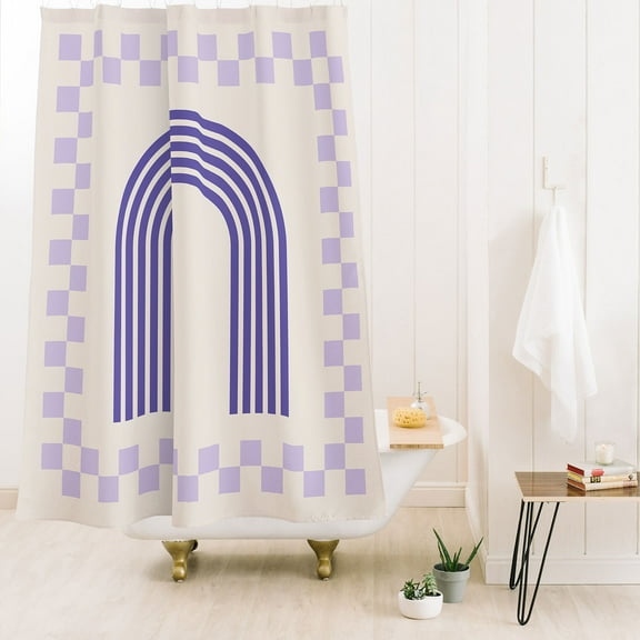 Society6 Grace Chess Rainbow Shower Curtain 71" x 74"