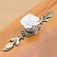 thumbnail image 4 of Farfi Vintage Ceramic Rose Closet Dresser Knob Handle Cupboard Cabinet Drawer Pull (Pink M), 4 of 8