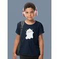 thumbnail image 2 of Funny Cartoon Ghost T-Shirt Juniors -Image by Shutterstock,  Large, 2 of 4
