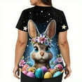 thumbnail image 4 of LTTVQM Womens Easter Scrub Tops 2026 Bunny Eggs Graphic Funny Short Sleeve Shirts Casual V Neck Fashion Clothes with Pockets Navy 5XL, 4 of 5