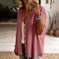 thumbnail image 6 of Feancey Womens Open Front Cardigan Shirt Cotton Linen 3/4 Sleeve Button Down Blouse Lightweight Casual Embroidery Tops Comfy Loose Summer Shirts Pink XL, 6 of 8