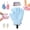 (1 Pair-Blue), variant on 3D Textured Five-Finger Exfoliating Bath Glove, Body Scrub Shower Mitts,Exfoliating Bath Gloves, Deep Body Scrub Mitts for Shower, Cleansing, Lathering and Massage(1 Pair-White)