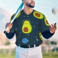 thumbnail image 6 of Daiia Avocado in Space Mens Baseball Jersey Button Down Shirts Short Sleeve Sports Uniforms-Small, 6 of 9