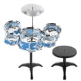 thumbnail image 1 of Niños Educativos Jazz Drum Set De Juguete Instrumento Simulaciónía Para El Aprendizaje Temprano Azul Rojo Ajuste Flexible, 1 of 7