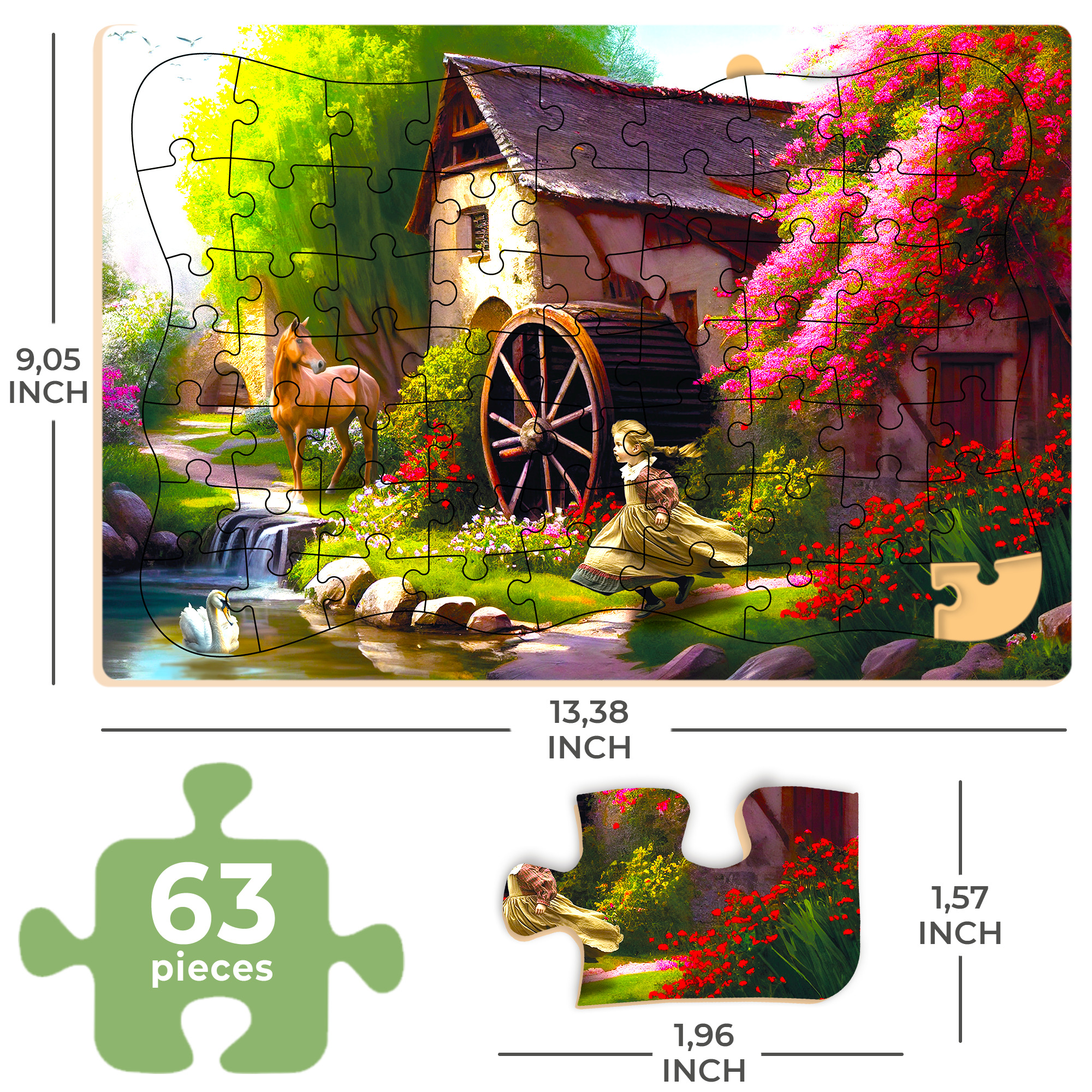 Quokka Dementia Puzzles for Seniors - 63 Piece Cognitive Brain and Memory Activities - 3 Set Alzheimer Puzzles