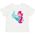 thumbnail image 3 of Inktastic Cute Mermaid, Little Mermaid, Pink Hair, Dolphin Girls Baby T-Shirt, 3 of 5