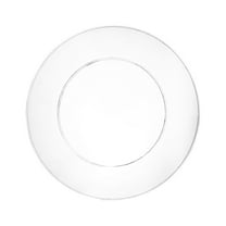 (40 PACK) EcoQuality 6" inch Round Clear Plastic Plates Mod Collection - Disposable China Like Party Plates, Heavy Duty Salad Plates, Dinner Plate, Dessert, Wedding, Serveware
