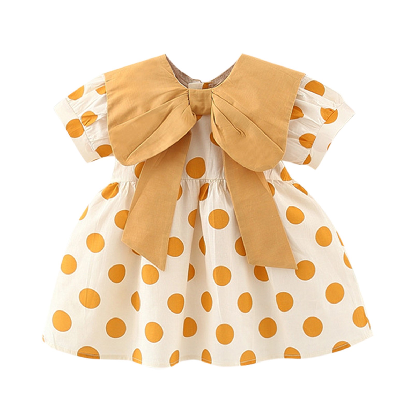 adviicd Girls Dresses Girl Cat Dress Toddler Kids Girls Bow Ruffles Dot