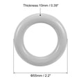 thumbnail image 2 of Unique Bargains 10Pack 55mm(2.2-inch) Wood Rings, Natural Smooth Colorful Wood Circles, Gray, 2 of 4
