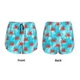 thumbnail image 3 of Balery Crab Swims In The Ocean Pantalones cortos deportivos para mujer con forro y dos bolsillos, elásticos, para entrenamiento, gimnasio, yoga-Small, 3 of 7