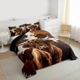 thumbnail image 4 of Homewish Rustic Highland Cattle Bedding Comforter Set,Retro Farmhouse Cowhide Twin Comforter Sets,Country Sunflower Bedding Set For Kids,Super Cozy Room Decor Reversible,2-Piece, 4 of 9