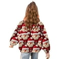 thumbnail image 5 of GPAECEAD Girls Christmas Sweatshirts Cute Xmas Ugly 3D Graphic Print Sweaters Oversized Long Sleeve Round Neck Pullover Tops 1-12 Years Red, 5 of 9