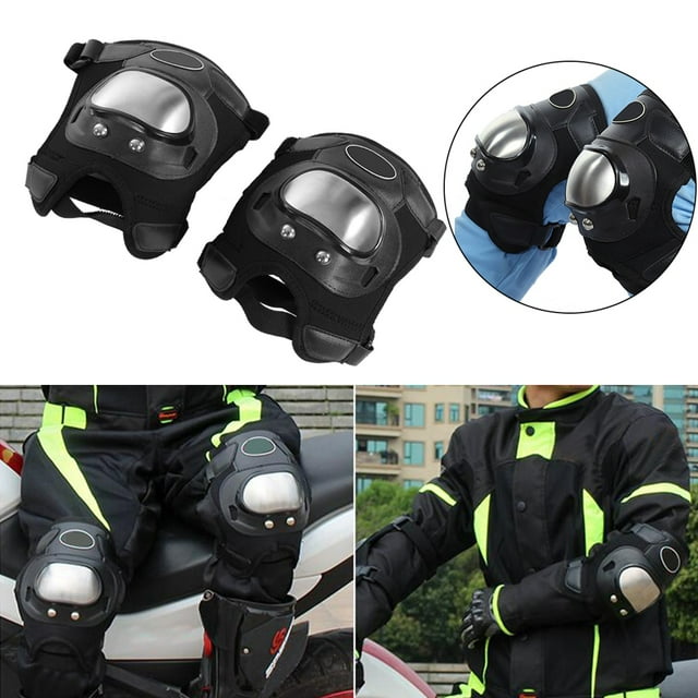 Rodillera ANGGREK acero inoxidable rodilleras Negras 2 piezas para Protección adultos