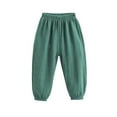 thumbnail image 2 of WOLLED 1-8 Years Boys Girls Solid Color Casual Pants Kids Summer Soft Cotton Trousers Toddler Elastic Waist Lantern Jogger Pants Sun Screen Sweatpants for Girls, 2 of 9