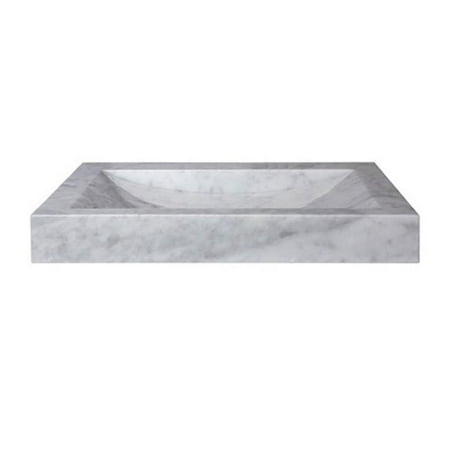 Ryvyr Svt240wtnd Stone Vanity Top With Integrated Bowl White Ryvyr Svt240wtnd Stone Vanity Top With Integrated Bowl White Carrara Marble 24 In