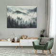 thumbnail image 2 of ONETECH  Misty Forest Tapestry Forest Trees with Mountain Tapestry Black and White Fantastic Fog Magical Tapestry 3D Vision Nature Landscape Tapestry for Bedroom Living Room Dorm, 2 of 7