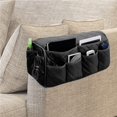 thumbnail image 4 of Sofa Armrest Hanging Organiser with 14 Pockets, Couch Armchair Storage Bag, Armchair Caddy Remote Control Holder for Magazine Books Cell Phone TV Remote, 4 of 13