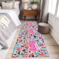 thumbnail image 4 of 2'x6' Rug Runners for Hallways Kitchen, Colorful Abstract Non Slip Entryway Beside Floor Carpet Runner, Oil Painting Modern Artwork Washable Laundry Room Bedroom Throw Rugs Mat for Family Pet, 4 of 8