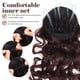thumbnail image 4 of FELTECHELECTR Peluca larga ondulada para mujeres a la moda: Peluca rizada con raya al medio de aspecto natural - Extensión de cabello sintético resistente al calor para uso diario, 4 of 6
