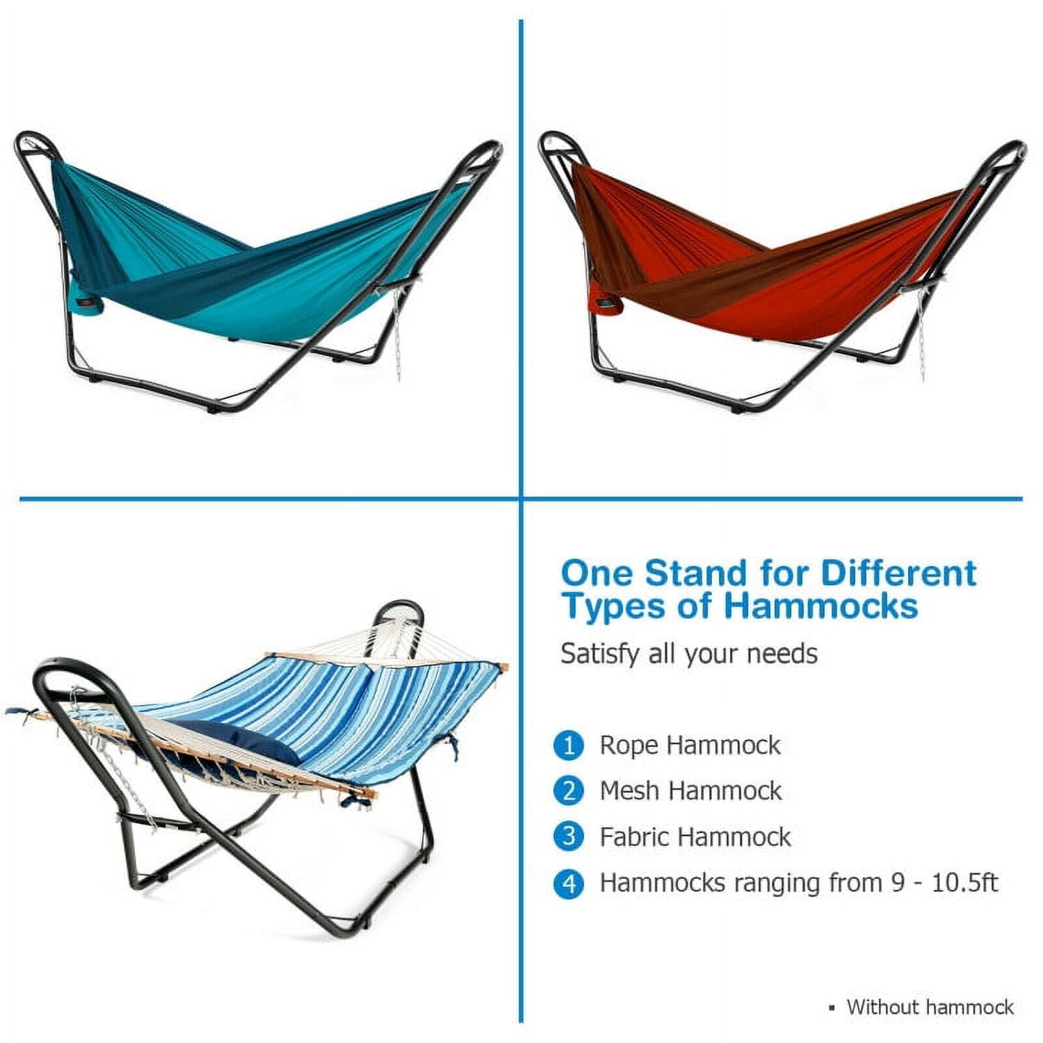 Aimee Lii Indoor and Outdoor Hammock Frame Heavy Steel Frame Hanging Hooks, Hammock Camping Chair Aimee Lii Indoor and Outdoor Hammock Frame Heavy Steel Frame Hanging Hooks, Hammock Camping Chair