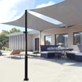 thumbnail image 3 of 10ft Street Light Pole, Galvanized Heavy-Duty Street Lamp Post Outdoor Street Courtyard Parking Lot Lighting Post with Ground Cage for Landscape, Pathway, 3 of 18
