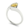 thumbnail image 2 of Solitaire Engagement Ring for Women - 1ct Simulated Yellow Diamond in 18K White Gold Promise Ring, 2 of 6