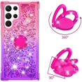 thumbnail image 3 of Slim Fit Phone Case for Samsung Galaxy S23 Ultra, Bling Shiny Quicksand Effect TPU Bumper Case with Four Corners Heavy Protection Anti-Fall Cover for Galaxy S23 Ultra,Pink Purple, 3 of 7