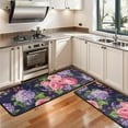thumbnail image 3 of Kitchen Rugs Sets Of 2,Pioneer Flower Floral Print Pattern Anti Fatigue Kitchen Mat Rugs Non Slip Washable,Decorative Kitchen Floor Mats for Kitchen,Sink,Laundry,17"x47"+17"x47", 3 of 5