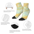 thumbnail image 5 of Naloa Yellow With Teal Marble Ankle Socks for Women Non Slip Socks No Show Socks Classic Low Cut Casual Socks Casual Socks, 5 of 7