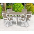 thumbnail image 2 of American Furniture Classics Dining Height Swivel Arm Chair in Weatherwood with a White Base, 2 of 6