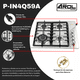 thumbnail image 2 of Parrilla de Gas Arol Empotrable Acero Inoxidable 4 Quemadores 59cm P-IN4Q59A, 2 of 7