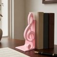 thumbnail image 7 of KGJQ 3D Printed Treble Clef Bookends, Music Note Shelf Organizer, Non-Slip Modern Bookend with Stable Support, Sturdy Music Themed Book Stand for Desk Decor, 7 of 7
