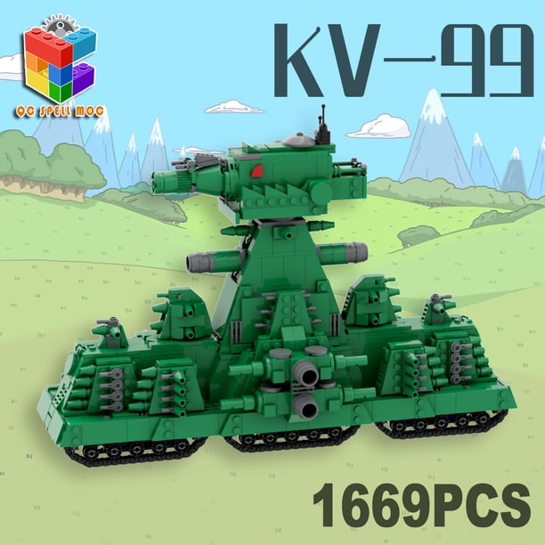Seven color creative building blocks MOC World War II KV44 German