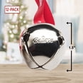 thumbnail image 2 of Bevin Bells Believe Sleigh Bells Ornament (12-Pack) | 1.5" Made of Steel | Hanging Bells with a Red Satin Believe Ribbon | Great Tone | Xmas Gift or Stocking Stuffer | Made in The USA, 2 of 7
