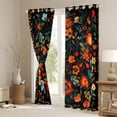 thumbnail image 3 of Feelyou Boho Farmhouse Floral Black Out Curtains, Mid Century Fashion Curtains Pack of 2 (42x63 Each), Teens Adult Girls Women Bedroom Curtains, Blackout Curtains Room Decor, 3 of 6