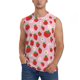 thumbnail image 1 of Fotbe Hand Drawn Strawberry Men's Camiseta sin Mangas Estampada para Hombres, Playera Casual para Gimnasio, Entrenamiento, Playa-XX-Large, 1 of 7
