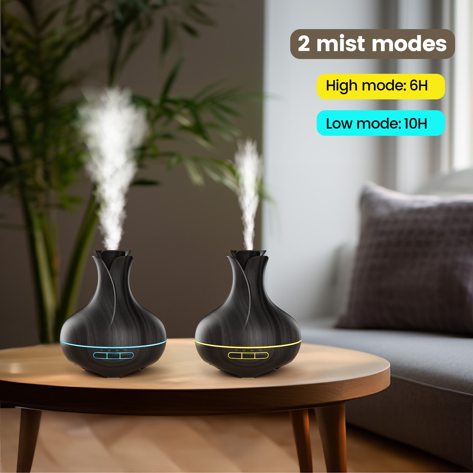 Noahstrong 600ml Essential Oil Diffuser with 8 Essential Oils Set