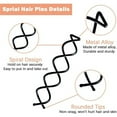 thumbnail image 5 of Casewin 20 Piece Spiral Hair Pins Hairpins Spiral Bobby Pins Non-Scratch Round Tips Hair Accessories Twist Screw Hair Pin for Women Girls Bun Hair Style DIY, Black, 5 of 9