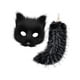 thumbnail image 1 of Máscara de Therian y cola de gato, juego de rol, disfraz de cosplay para mujer, máscara peluda Negro, 1 of 9