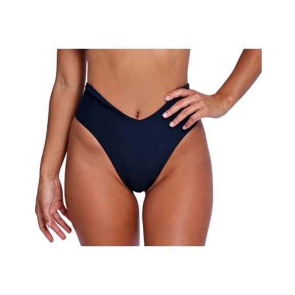 Women's Bikini Bottom Sexy V Cut High Cut Swimsuit High Waisted Bathing Suit Bottoms