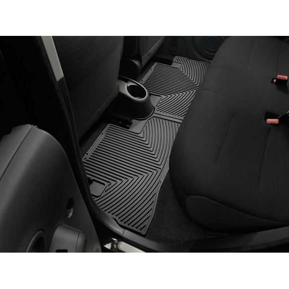 Weathertech Floor Mat W208 All-Weather; Direct-Fit; Deeply Sculpted Channels; Black; Thermoplastic Elastomer TPE; 2 Piece